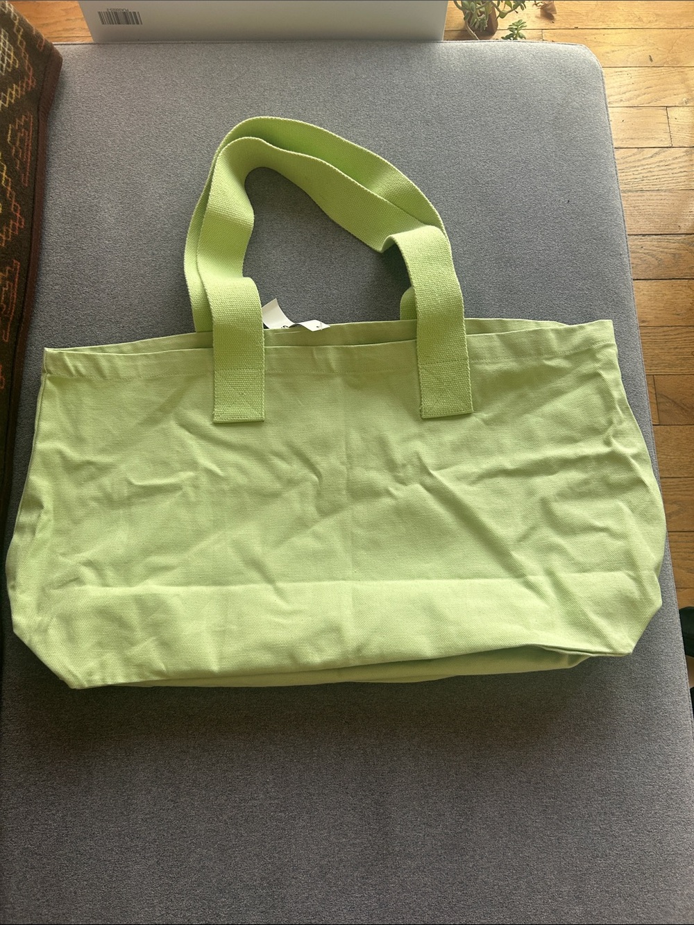 ASOS NWT Lime Green Canvas Tote Bag - Everyday Shoulder Carry